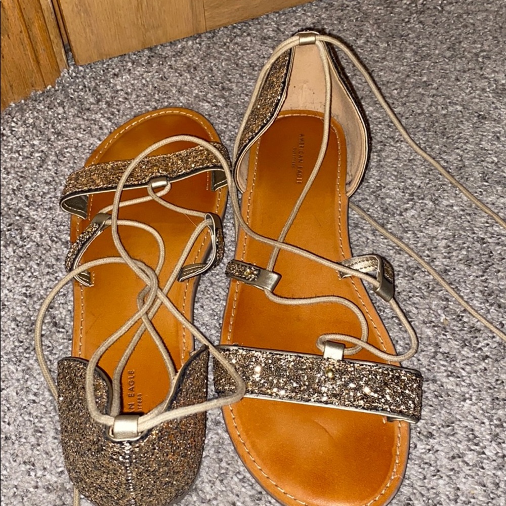 American Eagle glitter sandals